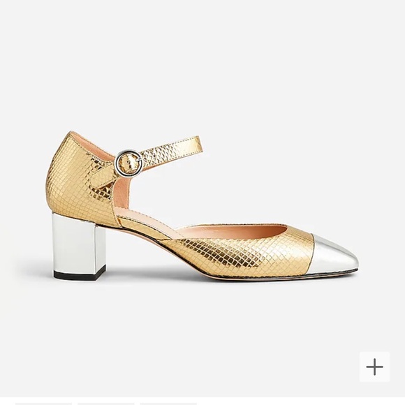 Millie ankle-strap heels in snake-embossed Italian leather - Picture 1 of 6